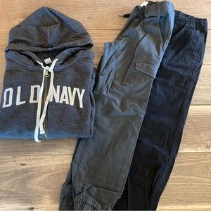 Bundle of Boys Old Navy Hoodie & Jogger Style Pants Size 8